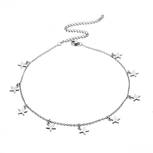 Irls-tobillera de estrella de cinco puntas, joyería de acero inoxidable, cadena de tobillo con colgante de estrella y borla - Product Image 6
