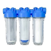 Filtre à eau domestique de haute qualité pour bouteille, avec filtre à eau en pot de 10 pouces à 3 étapes, pour usage familial et à grande échelle