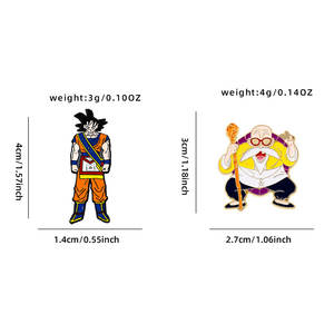YINI Hersteller DB-inspiriertes Epoxidharz-Emaille-Pin-Set-Master Roshi & Goku Designs Lebendige nostalgische Anime-Sammlerstücke - Product Image 5