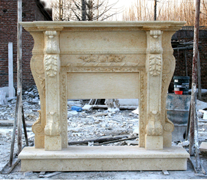Tùy chỉnh đá trong nhà mantel trang trí nội thất bằng đá cẩm thạch lò sưởi Surround đá cẩm thạch tự nhiên lò sưởi với làm việc với giá thấp - Product Image 1