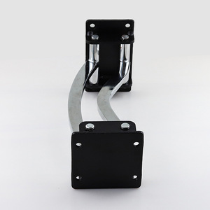 Charnières réglables avant-arrière pour canapé 230mm 280mm, en fer chromé noir, à montage en surface, charnières modernes pour meubles - Product Image 1
