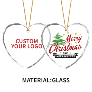 Nhà Máy Bán Buôn Trống Phẳng Pha Lê Cây Giáng Sinh Trang Trí Đám Cưới Treo Tùy Chỉnh Thủy Tinh Trang Trí Cho Quà Tặng Doanh Nghiệp - Product Image 2