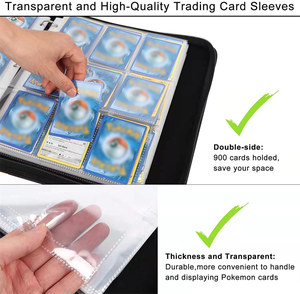 Reliure pour cartes Pokémon à 9 pochettes, album de collection de cartes de jeu de sport, stockage de 900 cartes, pack de collection de cartes - Product Image 3