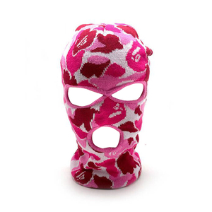 Masque de ski tricoté à trois trous, cagoule tricotée en <span class=keywords><strong>laine</strong></span>, masque de ski complet pour fête d'halloween, masque de camouflage - Product Image 4