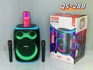 Kimiso QS-288ซับวูฟเฟอร์แบบพกพา8นิ้ว, ลำโพงปาร์ตี้ Kara ไมโครโฟนคู่สื่อสารบลูทูธไฟฟ้ากระแสตรง - Product Image 6