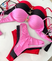 Maillot de bain deux pièces à armatures pour femme, motif étoile de mer, conception personnalisée, faible MOQ, échantillonnage rapide