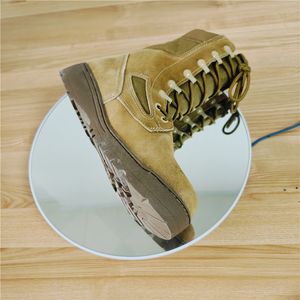 Botas de Desierto DFT1124 LAMAI en Color Verde Coyote, Personalizadas en Cuero Vacuno de Gamuza, Botas de Desierto en Color Marrón Oscuro - Product Image 1