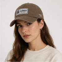Gorra de Béisbol Deportiva de Algodón Cepillado Personalizada con MOQ Bajo, Sin Estructura, Ajustable, Bordado Frontal, Logotipo de Marca Privada, Merchandising