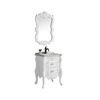 Antique européen américain classique haut de gamme blanc multi-tiroirs Durable vanité de salle de bain pour salles de bains hôtels vestiaires