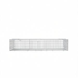 Jaula para Pollos 169.29 X 21.65 X 21.65 Pulgadas de Acero Galvanizado Plateado de Larga Duración para Avicultura - Product Image 1