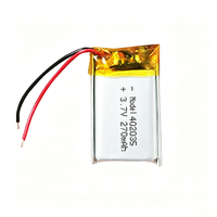 Batterie au lithium polymère rechargeable personnalisée 402035 270mAh 3.7V, cellule Li-ion, pack Lipo pour appareils intelligents