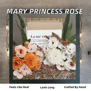 Bouquet <span class=keywords><strong>de</strong></span> fleurs artificielles en soie Rose Princesse Mary, fait main, longue durée (3-5 ans), pour mariage, fête des Mères, décoration moderne pour la maison - Product Image 2