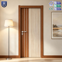 Iterior stratifié MDF/HDF PVC placage feuille en bois insonorisé/porte en bois pour la maison