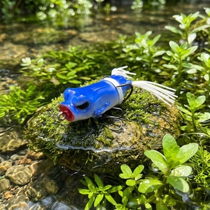 Nouvelle grenouille flottante anti-herbe Boxer Frog pour zones de marais profondes, hameçons <span class=keywords><strong>ultra</strong></span>-affûtés anti-corrosion, caoutchouc souple, attrape le bar - Product Image 1