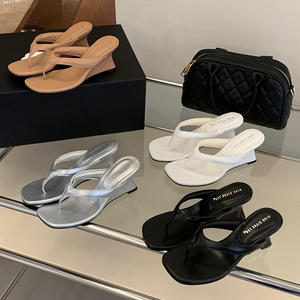 Escarpins Femme, Sandales Tongs, Chaussures à Talons Bas Compensés pour Femme, Chaussures de Mode - Product Image 1