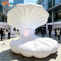 Coquillage Gonflable Publicitaire avec Ventilateur Intégré, Impression Numérique, Plus de 3,6 m de Haut pour Décoration d'Événements