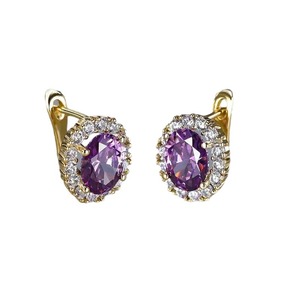 Orecchini a Clip Ellittici Multicolore di Design Francese, Stile Palaziale, Moda Retrò Versatile per Donne - Product Image 1