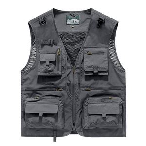 Gilet de pêche et de photographie multi-poches en maille à séchage rapide pour homme, idéal pour les loisirs printemps-automne - Product Image 5
