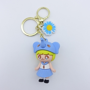 Tùy chỉnh cô gái PVC Thiết kế túi Keychain quyến rũ Dễ thương Gấu Bunny phim hoạt hình Kawaii Đồ chơi móc chìa khóa PVC cao su 3D móc khóa - Product Image 2