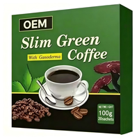 Café instantané minceur OEM pour adultes, goût neutre, 100% Arabica, sans graisses trans, café diététique avec Ganoderma