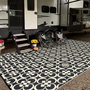 Alfombras <span class=keywords><strong>de</strong></span> paja <span class=keywords><strong>de</strong></span> plástico tejidas para exteriores, portátiles, reversibles, grandes, impermeables para oración, Picnic, uso interior/exterior, alfombras <span class=keywords><strong>de</strong></span> área para exteriores - Product Image 3