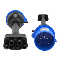Adaptateur CEE Nema bleu nouvelle génération 2, 3 broches, type 2, prise de sortie J1772 CCS1, 32A 250V, norme 14-50p, marque OEM pour Tesla Model S/X/Y