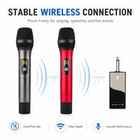 Système de micro sans fil UHF K27 Pro en métal avec deux micros dynamiques portables pour Karaoké, Mariage, Chant, DJ, Fête, Discours