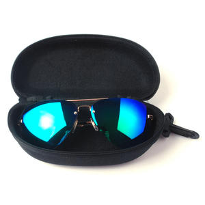 Étui à lunettes en forme d'arachide EVA, étui à lunettes de soleil portable à fermeture éclair noire pour la protection des lunettes, été 2024 - Product Image 4