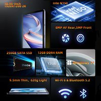Tablet PC de Gama Alta de 10.95 Pulgadas con CPU Intel Quad Core, 12G+256GB, Portátil y Carcasa de Metal, Sistema Operativo Windows