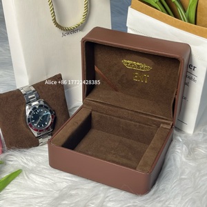 Caja de reloj de cuero personalizada directa de fábrica con forro de terciopelo, caja de almacenamiento de relojes con logotipo personalizado, cajas y estuches de relojes de lujo para hombre - Product Image 4