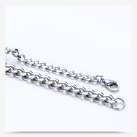 Cadeau de la Saint-Valentin, bracelet en acier inoxydable pour hommes, femmes et couples, lettrage long et lisse de 4 mm et 7 mm, gravé au laser