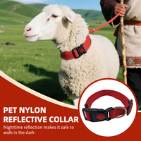 Nouveau collier en nylon pour chien de ferme, chèvre, vache, ceinture robuste et durable, collier réfléchissant pour la sécurité