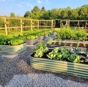 Kits de jardinières surélevées modulaires en métal, grandes jardinières en acier pour l'extérieur - Product Image 1