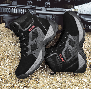 DF688 Stock Summer Outdoor Sports Walking Working <b>Hiking</b> Duty Men Breathable Sports <b>Hiking</b> Ankle <b>Boots</b> Black Desert - Product Image 5