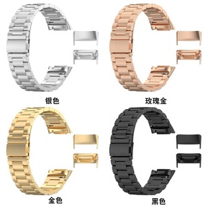 Correa de <span class=keywords><strong>Reloj</strong></span> de Acero Inoxidable de <span class=keywords><strong>Alta</strong></span> Calidad, Ajustable y de Lujo, con Acabado en Negro, Oro Rosa, Plata y Oro para <span class=keywords><strong>Fitbit</strong></span> Charge 5/6 - Product Image 3