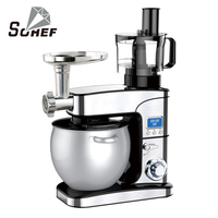 Robot pâtissier électrique planétaire multifonction en acier inoxydable 2000W, 10L/12L, pour pâte à pain, gâteaux et préparation alimentaire, 220V, usage professionnel en boulangerie