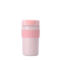 Tasse à café tendance, en acier inoxydable 304, design élégant pour filles, tasse isotherme simple et portable, personnalisable pour deux boissons