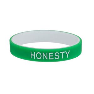 Bracelet en silicone de haute qualité avec inscription 'Good Human Nature MODESTY WISDOM BRAVERY KINDNESS HONESTY' - Product Image 4