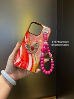 Sunmorn 100 Designs Mise à Jour Quotidienne pour la Collection Femme : Étui de Protection Antichoc avec Lentille Miroir Papillon Fraise et Support