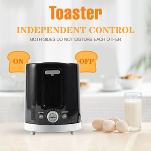 เครื่องปิ้งขนมปัง Dsp 1400W 2 แผ่น แบบอัตโนมัติ พร้อมตัวตั้งเวลาแบบกลไก สำหรับใช้ในครัวเรือน - Product Image 3