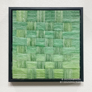 Moderne dégradé vert abstrait géométrique <span class=keywords><strong>macramé</strong></span> artisanat coton tricot peinture tissage décor à la maison tenture murale EH2503008 - Product Image 5