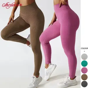 2024 Новое поступление быстросохнущие бесшовные утягивающие Леггинсы для йоги для женщин с высокой талией брюки на заказ спортивные Леггинсы для женщин