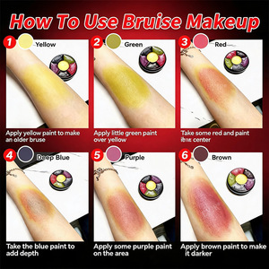 Paleta de Pintura Lavable para Rostro y Cuerpo, Crema Cosmética para Maquillaje de Halloween, Cosplay y Festivales - Product Image 5
