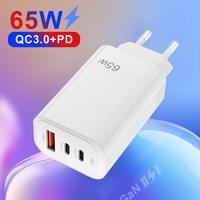 Câble de charge rapide pour ordinateur portable, chargeur 65W, prise à trois broches, chargeur Gan 45W 65W, chargeur multi-ports Type C 65W, chargeur Gan 65W