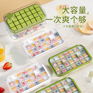 Ice Cube Mold Large Capacity Food Grade Plastic Cube Ice Maker With Lid For Home Commercial Use - Product Image 5
