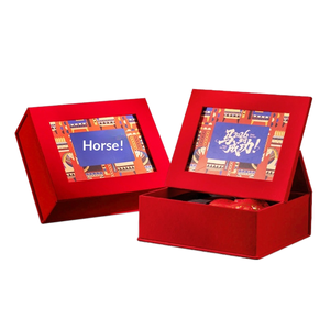 Năm 2026 ngựa năm mới Hộp quà tặng tùy chỉnh Lễ Hội Mùa Xuân dập nổi in offset cao cấp cầm tay Hộp sách tùy chỉnh số lượng lớn - Product Image 1