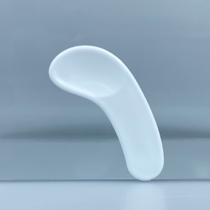 Atacado 33.5mm Creme Branco <span class=keywords><strong>PP</strong></span> Colher Baixo Preço Em Estoque Espátulas Cosméticas com Preformas Plásticas De Impressão De Seda - Product Image 1