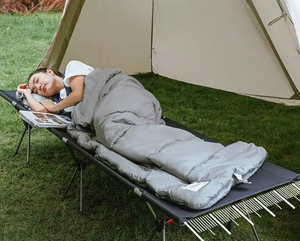 TODO Forte capacité de charge en aluminium <span class=keywords><strong>grande</strong></span> toile pliable ultralégère matelas d'extérieur pliant lit superposé lit de Camping - Product Image 3