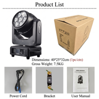 AOPU Original Factory RGBW 7 X 40 Mini Bee Eye Moving Head Wash Light avec contrôle individuel des pixels pour projets de concerts
