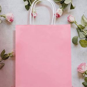 Bolsas de Regalo de Papel Kraft con Asa para Boutiques, Tiendas Minoristas, Bolsas de Compras, Bolsas de Regalo para Navidad, Cumpleaños, Bodas, Bolsas de Papel para el Hogar - Product Image 3